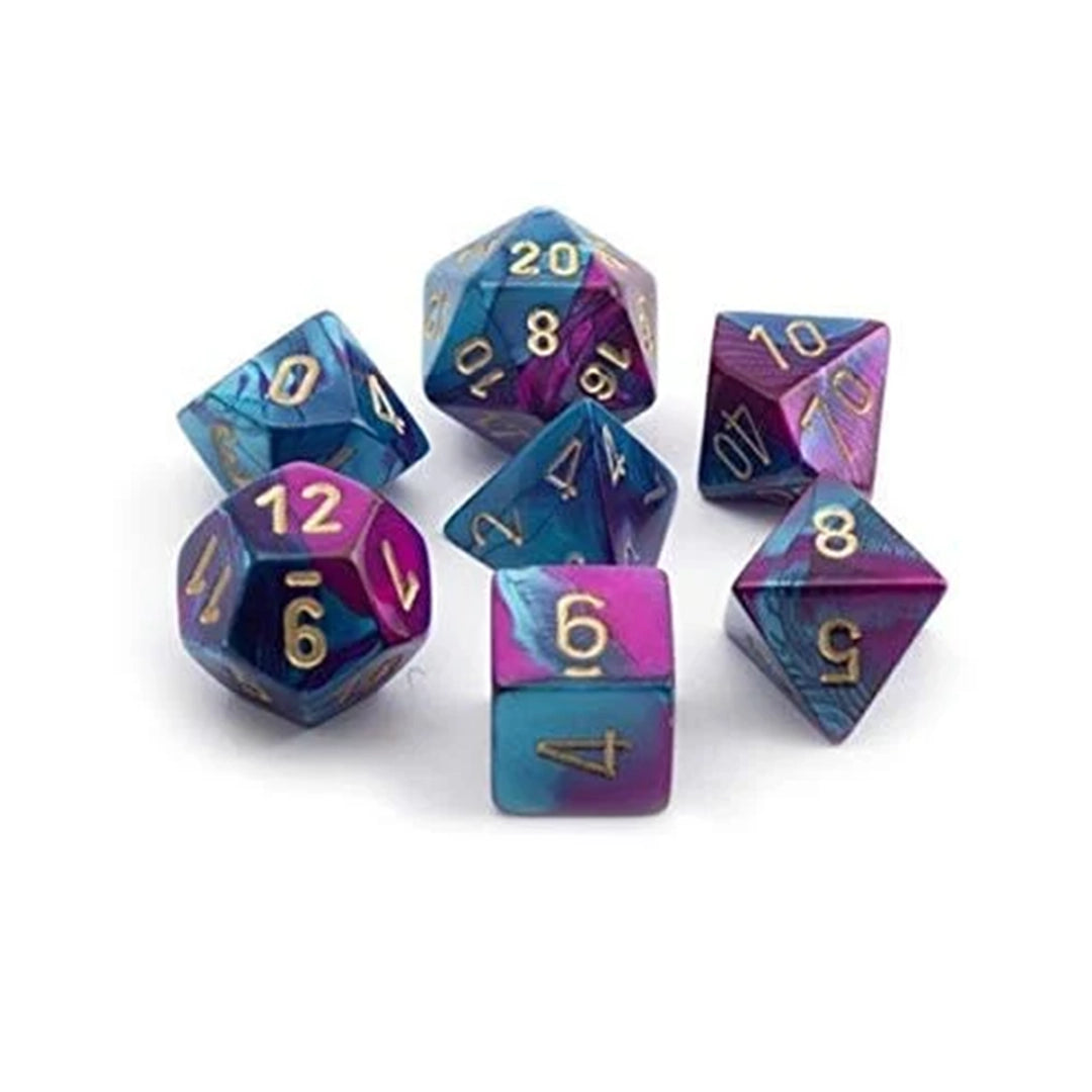 Chessex Gemini 7-Piece Dice Set - Purple-Teal 26449