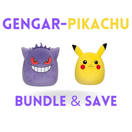 Pokemon Squishmallow 10" - Gengar & Pikachu Bundle - (Pre-Order Limit 1 Per HouseHold)